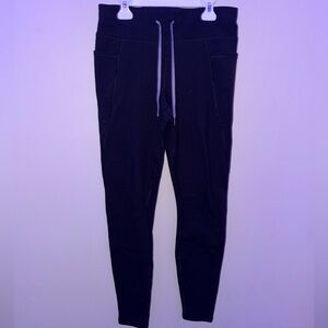 Like new, Yogalicious, black fleece lined leggings, size medium